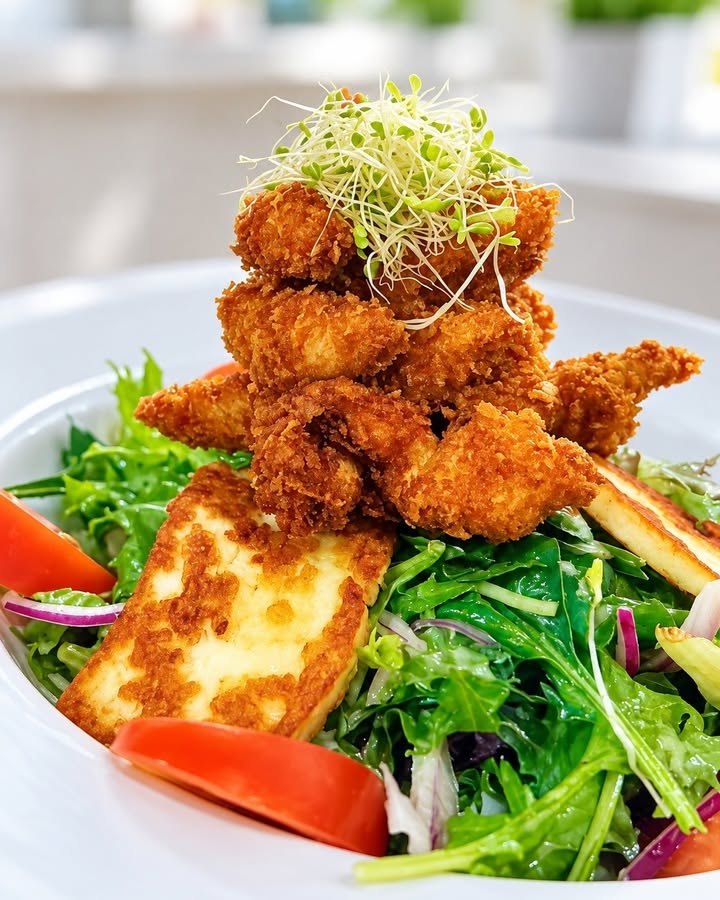 Featured image for “Chicken and Haloumi Salad at Seymour Club”
